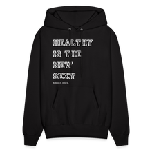 Load image into Gallery viewer, Healthy Is The New Sexy Men&#39;s Hoodie - black
