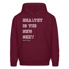 Load image into Gallery viewer, Healthy Is The New Sexy Men&#39;s Hoodie - burgundy
